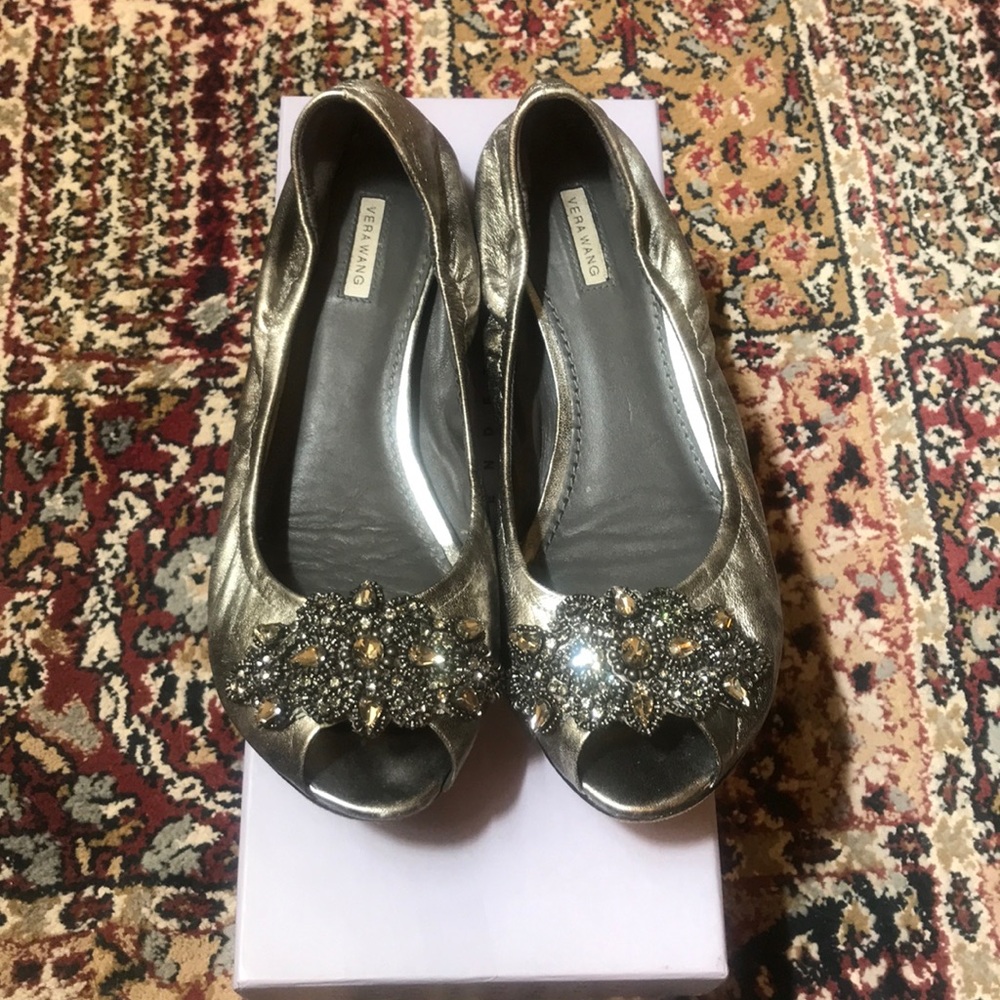 Vera Wang Lavender Lanelle Embellished Flat